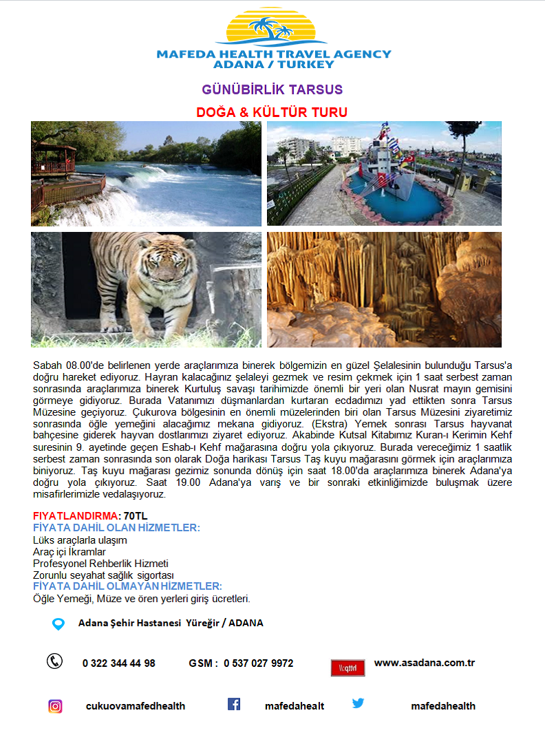 Tarsus Şelalesi Hayvanat Bahçesi Turu